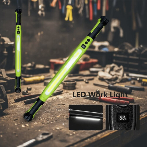 Magnetic LED Work Light Rechargeable with Rotating Base and Hooks for Outdoor Use 2