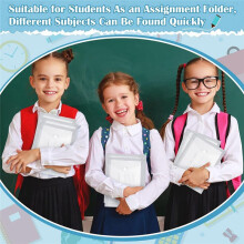 50Pcs Clear Plastic Envelopes with Snap Button Stamp and Die Storage Pockets for School Home Office 7.08 X 9.44Inch
