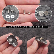 24 Stuks Schedel Klinknagels Knopen Stud Goth Mentale Conchos Spelden voor Leerbewerking, Leren Riemen, Schoenen, Tassen, Stof A
