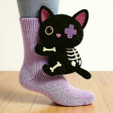 (M) Warm Winter Novelty Cartoon Animal Socks, Cat & Deer Socks as Christmas Gifts for Girls & Women