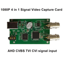 4X Convertitore Video AHD CVBS CVI TVI un USB Modulo Scheda di Acquisizione Video Audio AHD 1080P Unità HD Analogica Gratuita con Loop Out