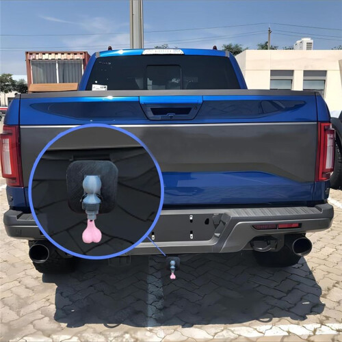 Funny Trailer Hitch Cover, 2024 New 3D Tiny Hitch with Tiny Nuts Trailer Hook Cover with Tiny Nuts Hook Cover 1Pcs 1