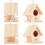 Soft Texture Rustic Decorative Ornaments, Paintable Birdhouse Set With Hanging Rope Compatible with Courtyard Decoration 2