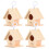 Soft Texture Rustic Decorative Ornaments, Paintable Birdhouse Set With Hanging Rope Compatible with Courtyard Decoration 4