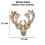 Wooden Button Retro Deer Head Craft 30mm 50 pcs 5
