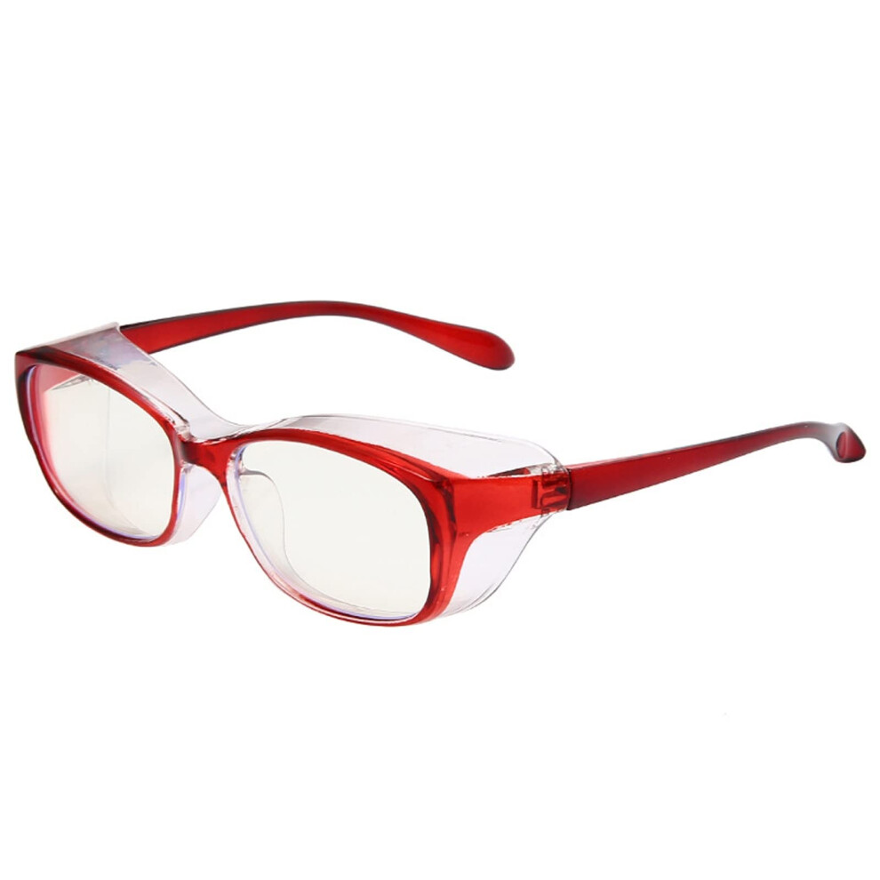 Safety Glasses Blue Light Blocking Anti Fog Uv400 Eye Shield Wraparound Tr90 Frame Red Wine 9073542201984