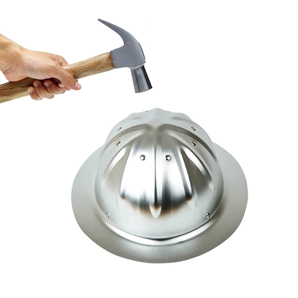Full Brim Aluminum Hard Hat Silver, Reinforced Shell, 4ÂPoint Suspension, Adjustable Fit 9073542202059