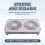 Z-X4 White Pc Accessories 14cm Dual Fans Low Noise Stackable Using Router/Micro-Radiator Base USB Interface 65.8CFM 6
