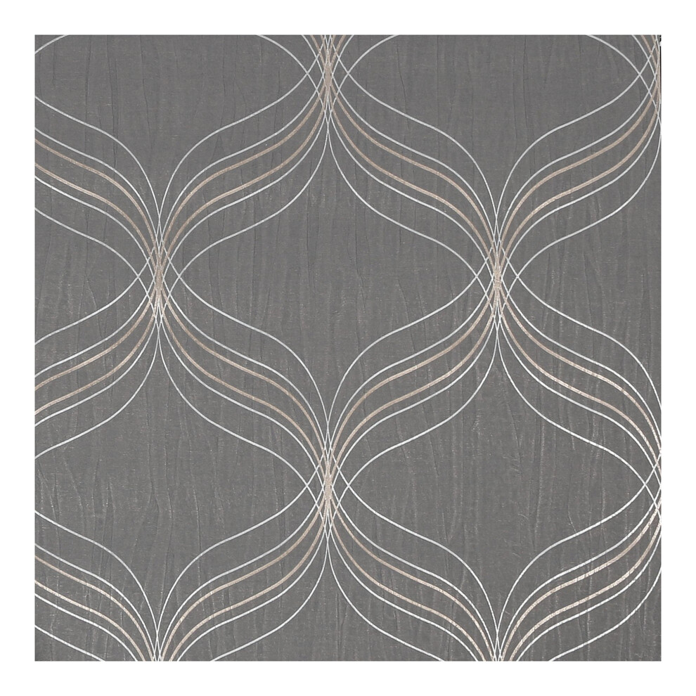 Boutique Optical Geo Wallpaper Grey