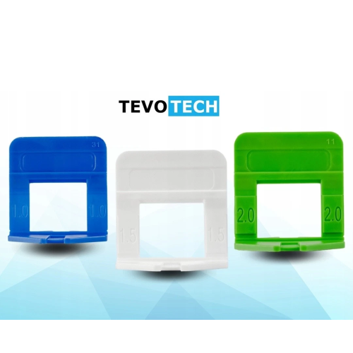 Tevotech DUO Fliesen-Nivelliersystem Klips 1,0 mm 100 Stk. 2