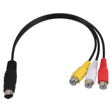 Cablu adaptor video HK&Hanker: cablu de conversie S-Video cu 4 pini la 3 RCA - transmisie video de înaltă definiție pentru conectarea l