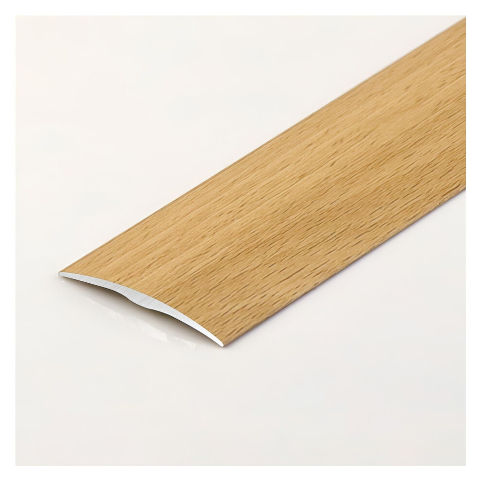Self Adhesive Aluminum Floor Transition Strip Wood Grain Door Threshold Trim 3.3Ft For Doorways 9073542202660