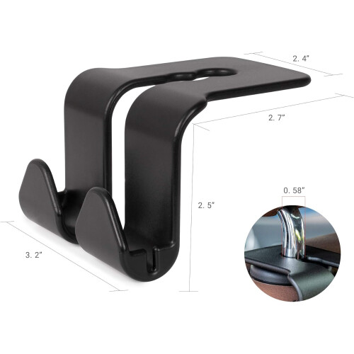 Efficient Car Organization: Durable Universal Headrest Organizer With Easy Install Remove, Compatible with Interior Accessories That Save Ca 2