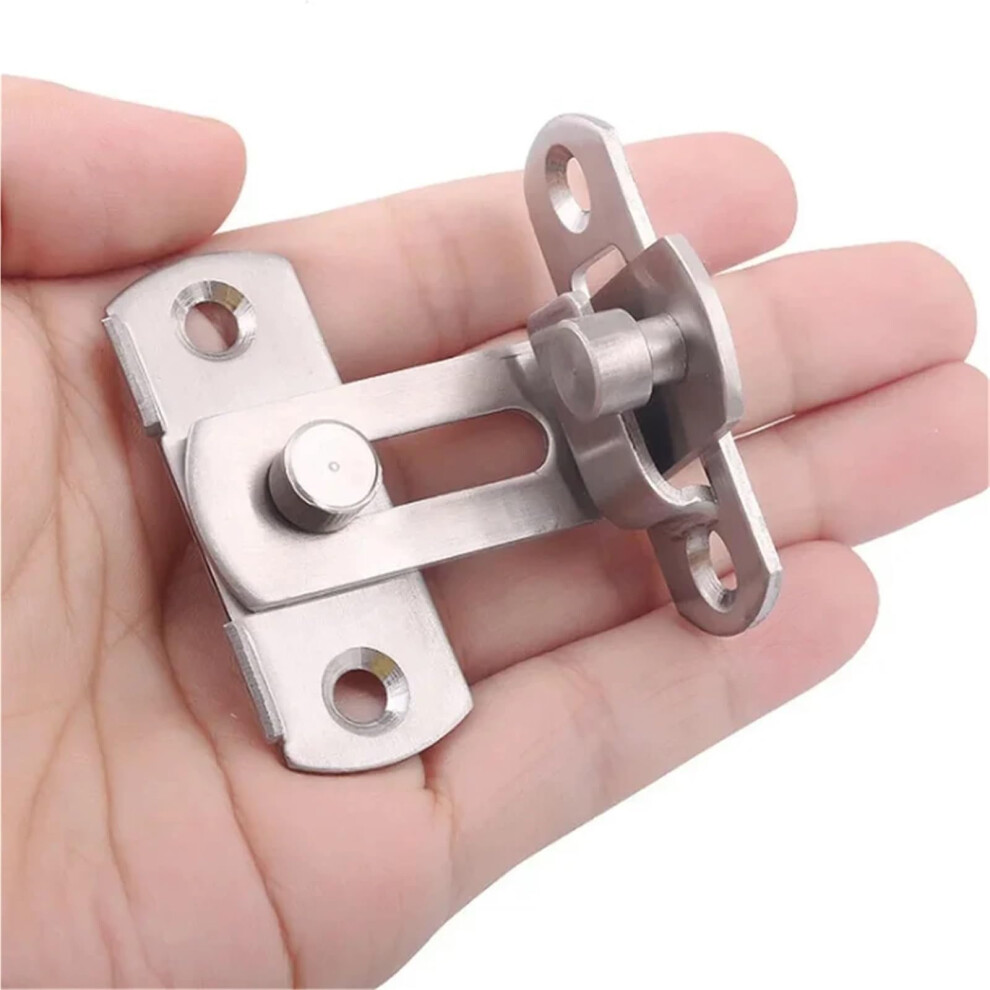 90 Degree Stainless Steel Door Latch 6 Pack, Secure Bolt Lock For Sliding Barn Doors, Gates And Cabinets 9073542202875