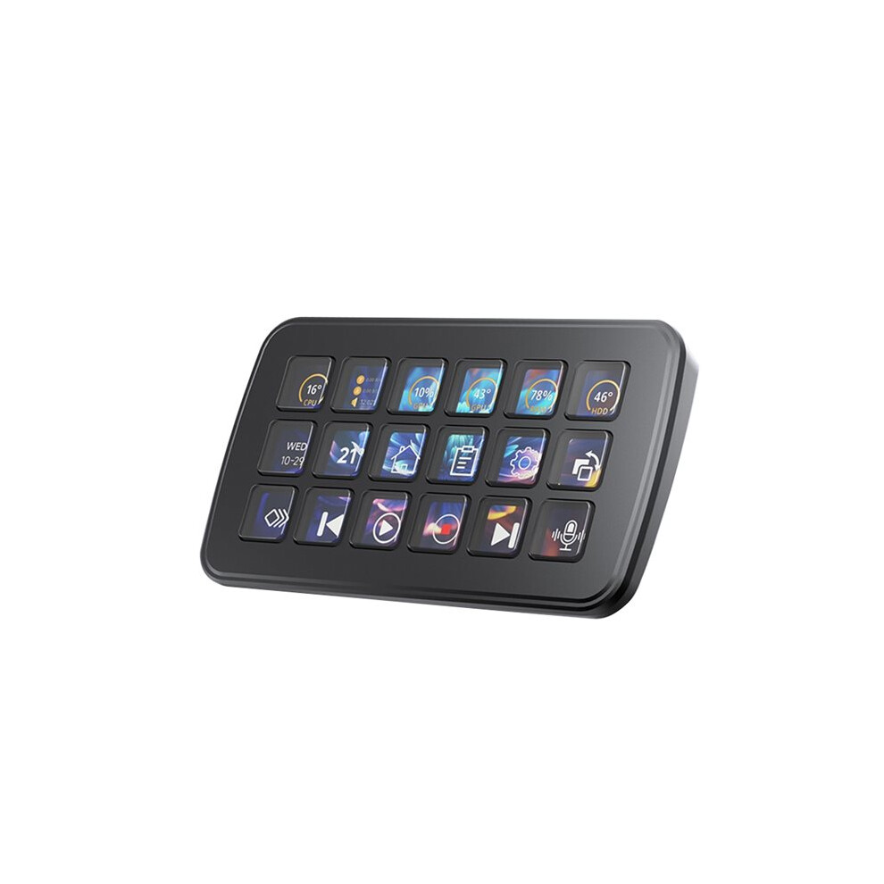 Photos - Other for Computer SK18 Multi-Functional AI Voice Control Panel Onboard 18 XMembrane LCD Macro Keys Supports for Linux + QMK Dual-System