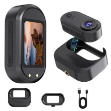 2.7K 1.47inch Magnetic Charging Thumb Camera Pet HD Camcorder Casual Recorder Outdoor Sports Camera Black