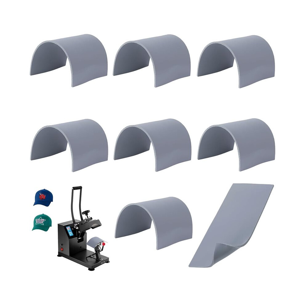 Tauoh Silicone Heat Pad 1/8" X 4" X 8" (8 Pcs) - Double-Sided Foam Mat,For Hat, Pocket, Sleeve Htv Vinyl Transfers, Diy