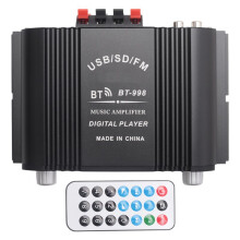 BT-998 HIFI Digital Audio Amplifier LCD Display ClassD Power Amplificador Radio Car Home Speaker FM USB