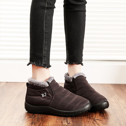 Botas impermeáveis, botas curtas de inverno BJ compatíveis com mulheres, botas de neve impermeáveis. 1