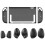 Split protective case compatible Nintendo Switch 2 console with three interchangeable grips (small, medium, and large) (black + black) 1