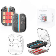 compatible Nintendo Switch 2 Joy-Con Controllers Crystal Clear Hard Case with 6 Game Card Storage Slots
