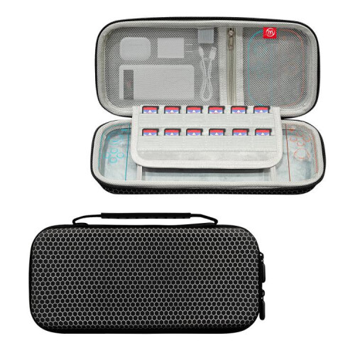 compatible Nintendo Switch 2 EVA Shockproof Portable Storage Handbag(Black)