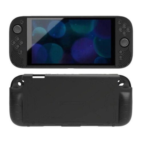 compatible Nintendo Switch 2 Silicone Protective Case Shockproof & Dustproof Console Cover(Black)