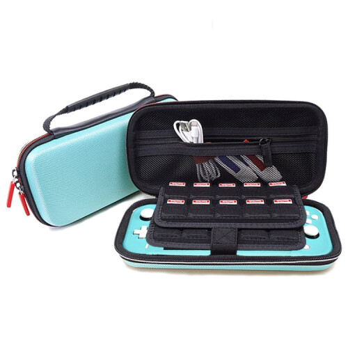 Game console protective case and carrying bag compatible Nintendo Switch Lite (green)