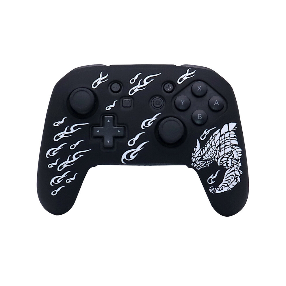 Compatible Nintendo Switch Pro Game Handle Soft Shock Absorbing Silicone Protective Sleeve(White) White 6083684919190