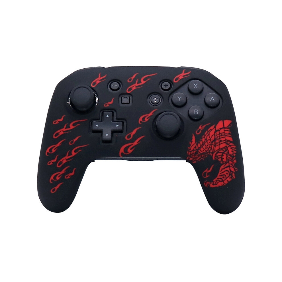 Soft, Shock-Absorbing Silicone Protective Case Compatible Nintendo Switch Pro Game Controllers (Red) Red 6083684919206