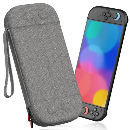 Portable Nylon Storage Case compatible Nintendo Switch 2 (Gray)