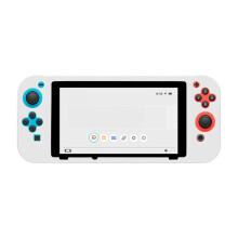 compatible Nintendo Switch Game Console Solid Color Silicone Full Protective Case(White)