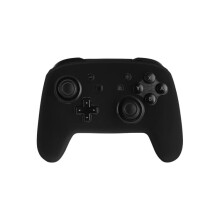 Solid color silicone protective case compatible Nintendo Switch Pro game controllers (black)