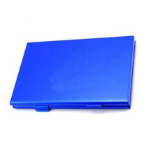 Game card storage aluminum alloy organizer compatible Nintendo Switch (blue)