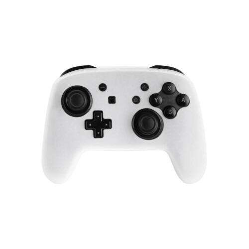 compatible Nintendo Switch Pro Game Handle Solid Color Silicone Protective Cover(White)