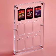 9 Grid Transparent Crystal Magnetic Game Card Storage Box compatible Switch