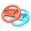 2pcs/Pack Steering Wheel Grip compatible Nintendo Switch 2/Switch Joy-Con Controllers(Orange Blue) 1