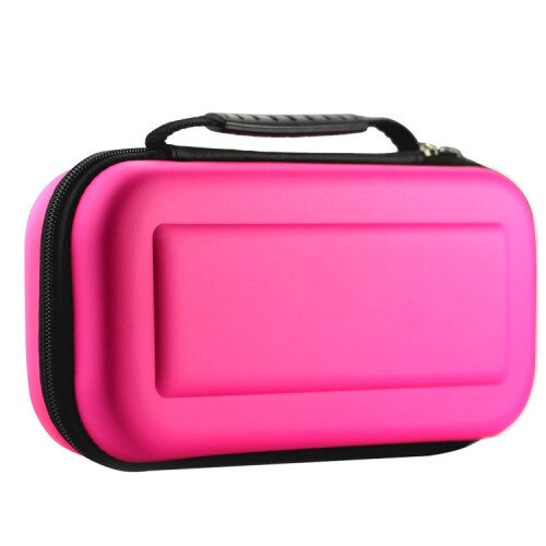Nintendo Switch Portable EVA Hard Shell Case compatible Game Console Storage (Color: Pink)