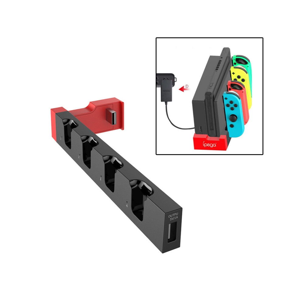 Ipega Pg-9186 Game Controller Charger Charging Dock Stand Station Holder With Indicator Compatible Nintendo Switch Joy-Con 6083684917714