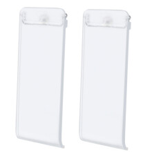 Two transparent white back stands/back cover support feet compatible Nintendo Switch consoles.