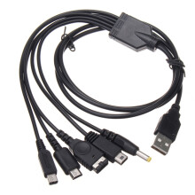 5-in-1 USB Charging Cable compatible Wii U / NEW 3DSXL / NEW 3DS / NDS LITE SP / PSP