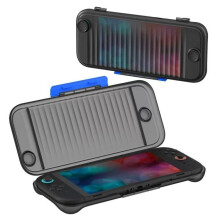 Non-slip frosted hard case compatible Nintendo Switch 2 (transparent black)