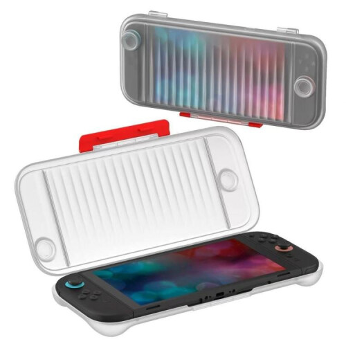 compatible Nintendo Switch 2 Game Console Anti-slip Textured Hard-Shell Protective Case(White)