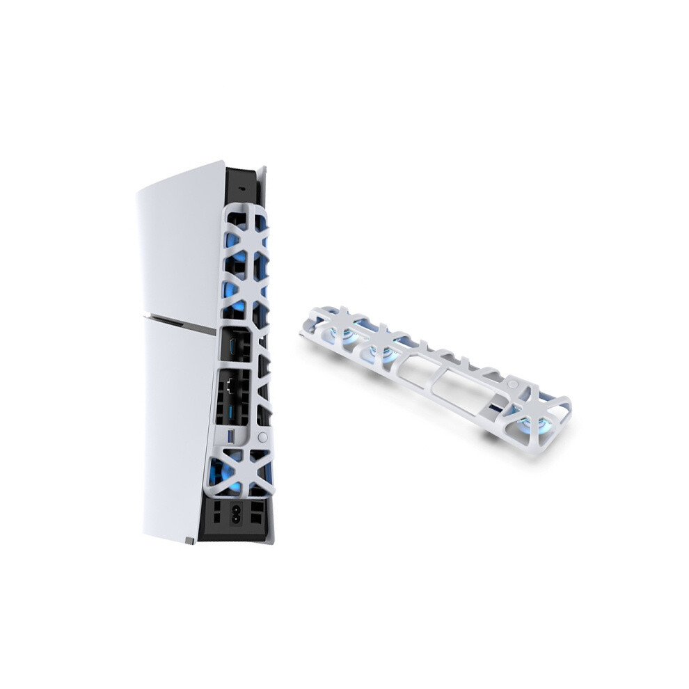 Rear-Mounted Led Cooling Fan Compatible Ps5 Slim Dobe Tp5-3538 Console. White/Blue 6083684918254