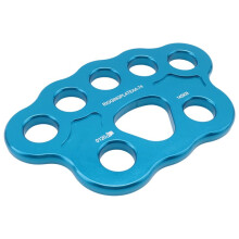 8 Holes Outdoor Paw Rigging Plate 45KN Rock Climbing Mountaineering Anchor Point Connector Gear Rigging Plate