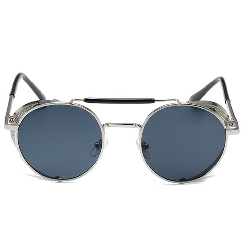 Óculos de Sol Steampunk Compatíveis com Homens e Mulheres, com Proteção Lateral, Formato Redondo, Estilo Steampunk Vintage. 1