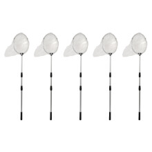 5X KäFer Netz Schmetterling Fangen Netz Fisch Netz Aus Nylon mit Teleskop Griff für Erwachsene und Kinder, Ausziehbar Von 37 Zoll Bis 68 Zoll.