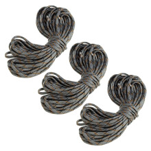 3X 7 Cordes Paracord Parachute Corde Résistante Camping Survival Couleur: Gris Camo Longueur: 15M