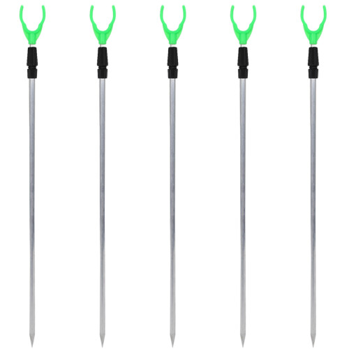 5X Support de Poteau de Peche En Metal Reglable