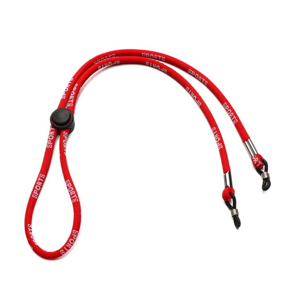 Adjustable Eyeglass Strap NonSlip Durable Nylon Glasses Lanyard for Sports Outdoor Red